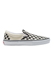 Skate Slip-On Checkerboard - Noir/Blanc cassé 