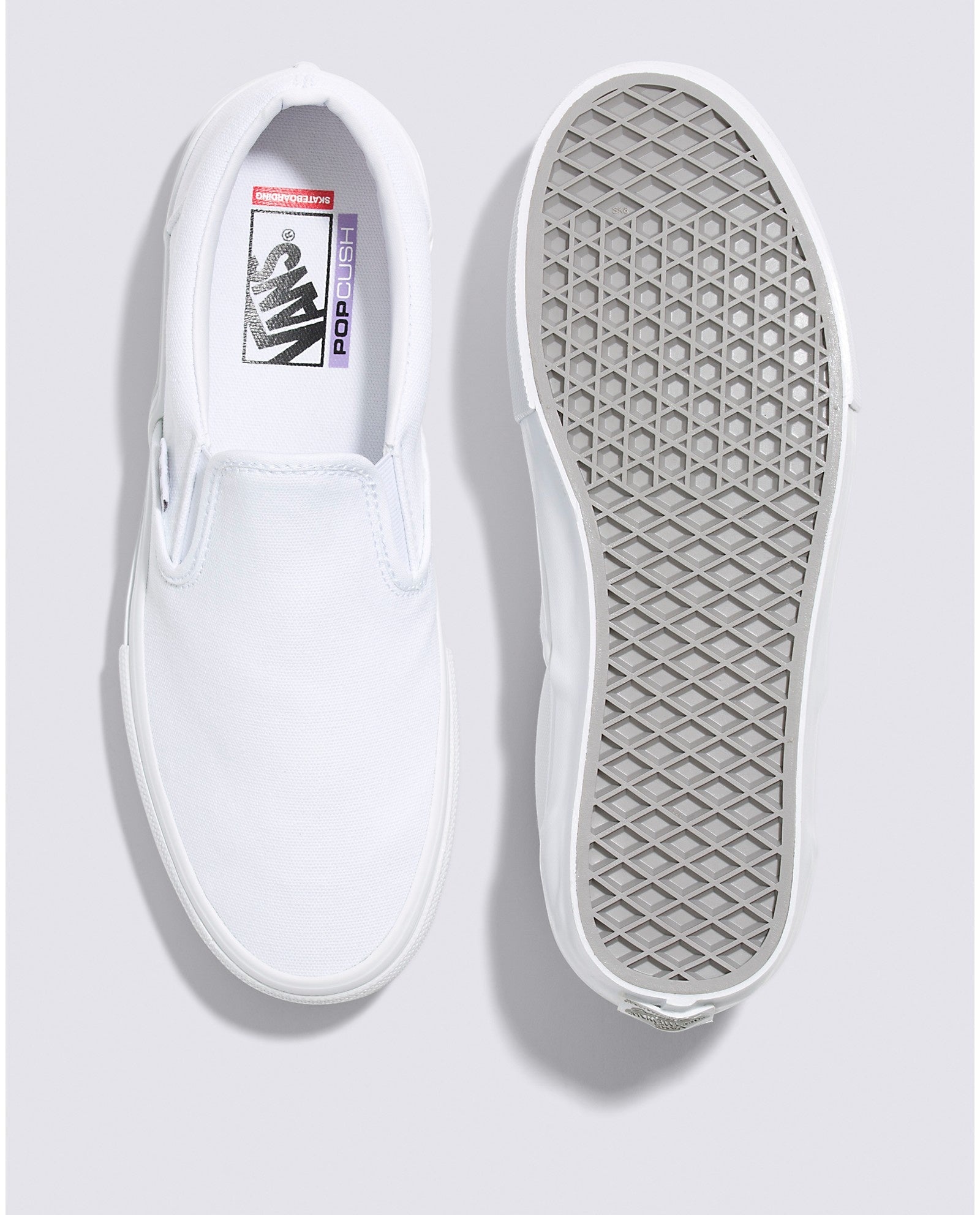 Chaussures de skate à enfiler – Blanc véritable 