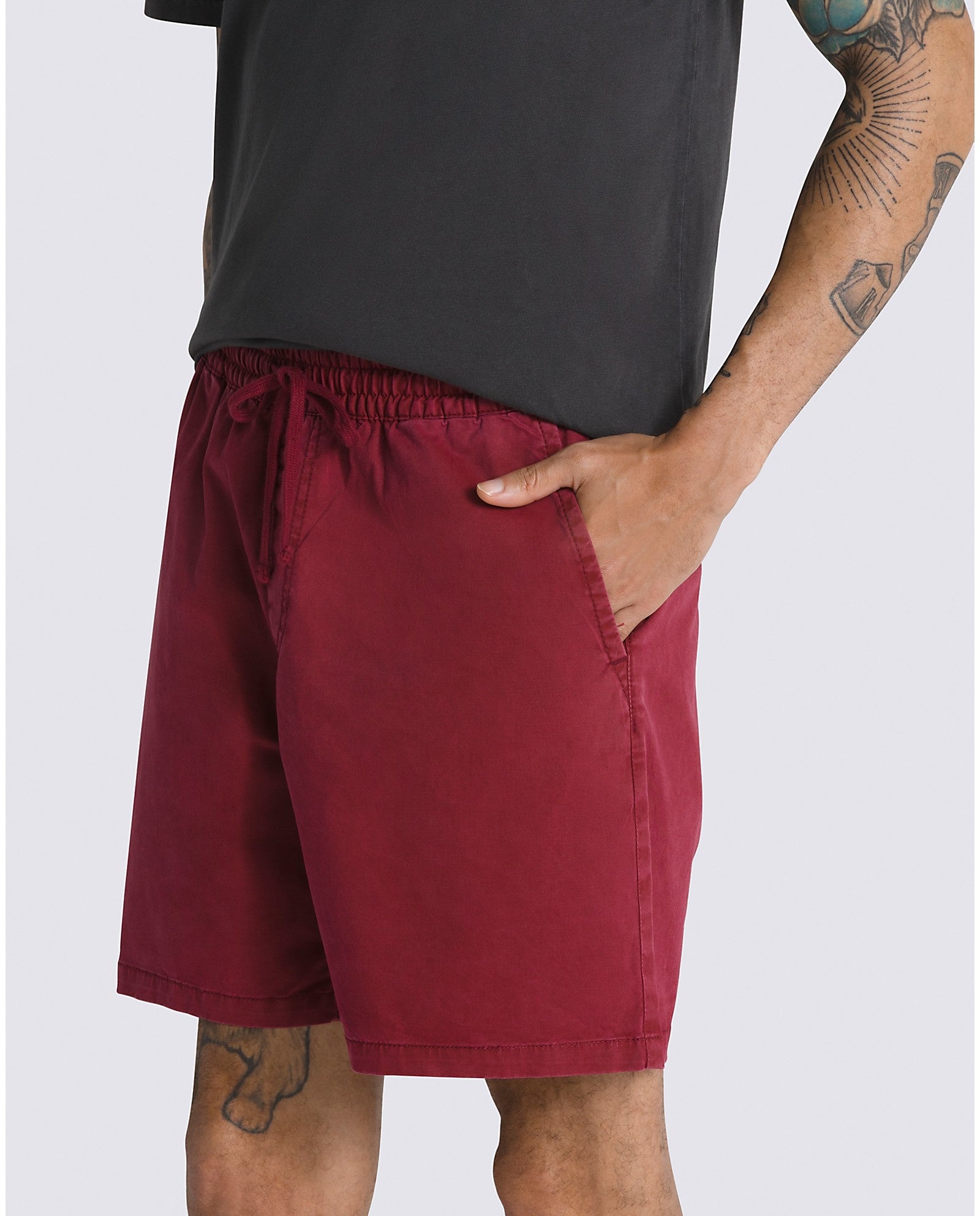 Range Salt Wash Relaxed Elastic 18" Shorts - Syrah