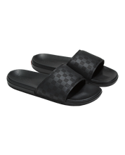 Checkerboard La Costa Slide-On Sandal - Black/Black