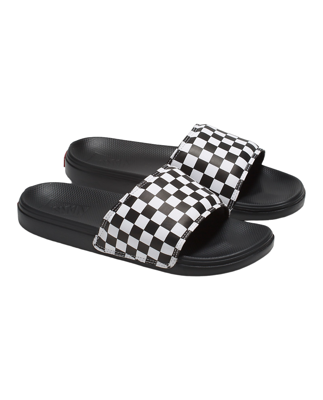 Checkerboard La Costa Slide-On Sandal - True White/Black