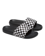 MTE La Costa Slide-On Checkerboard Sandal - True White/Black