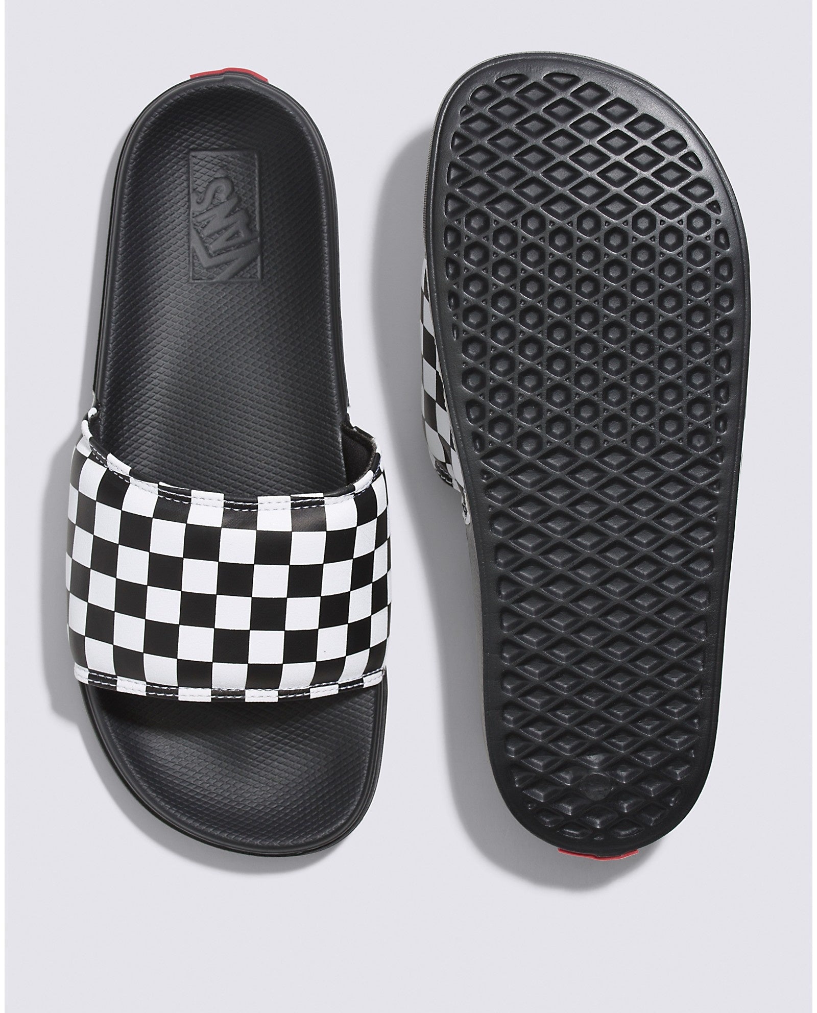 Checkerboard La Costa Slide-On Sandal - True White/Black