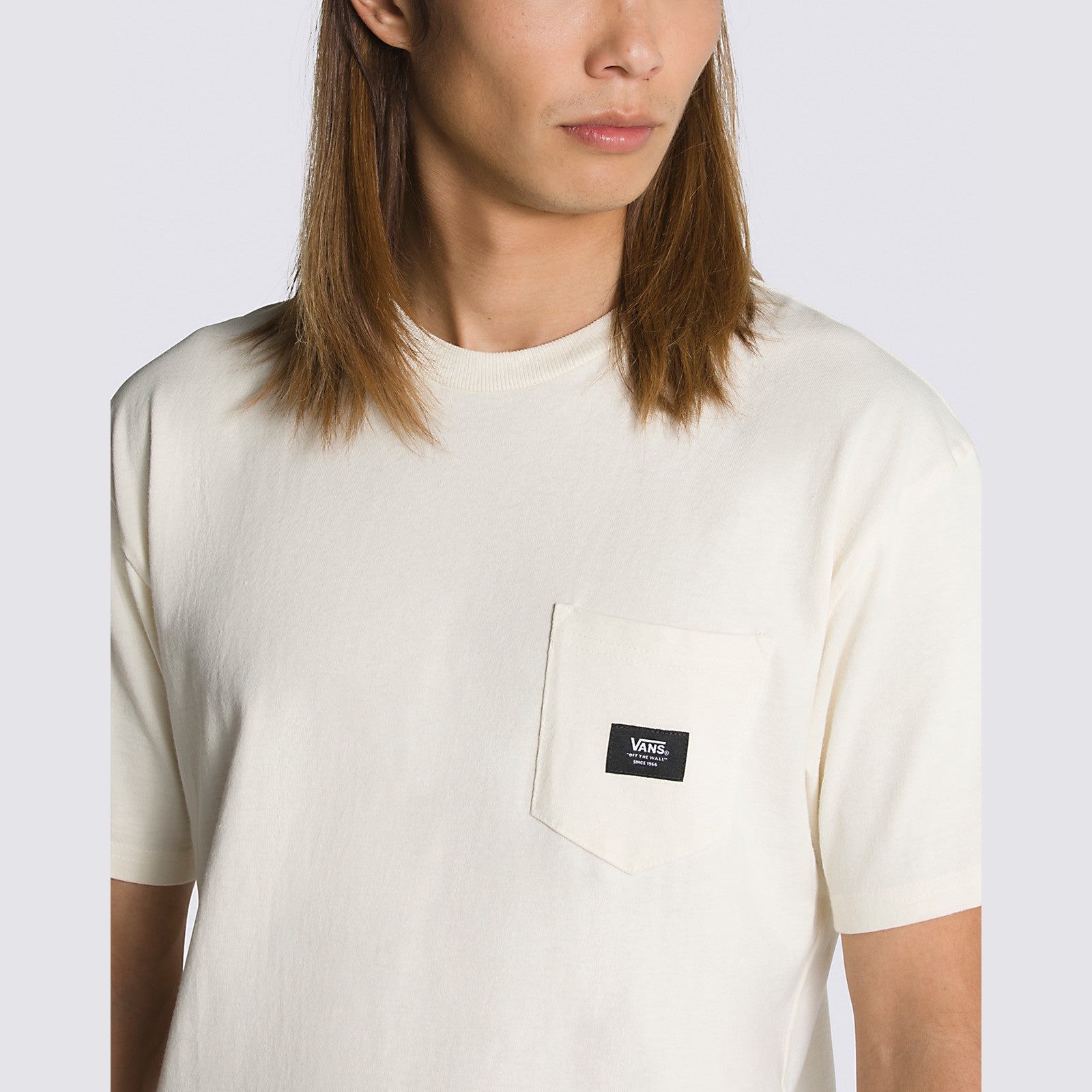 Woven Patch Pocket T-Shirt - Antique White