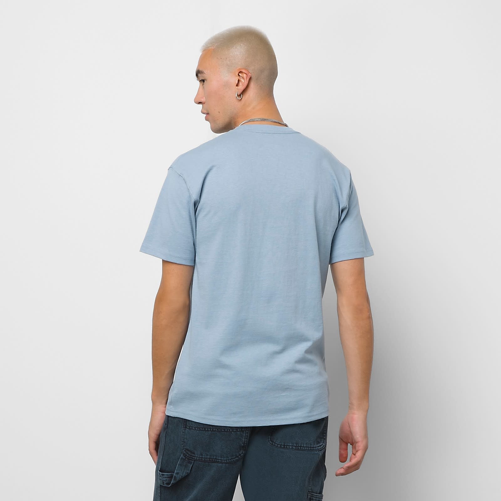 Woven Patch Pocket T-Shirt - Ashley Blue