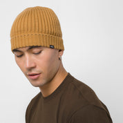 Shallow Cuff Beanie - Bone Brown