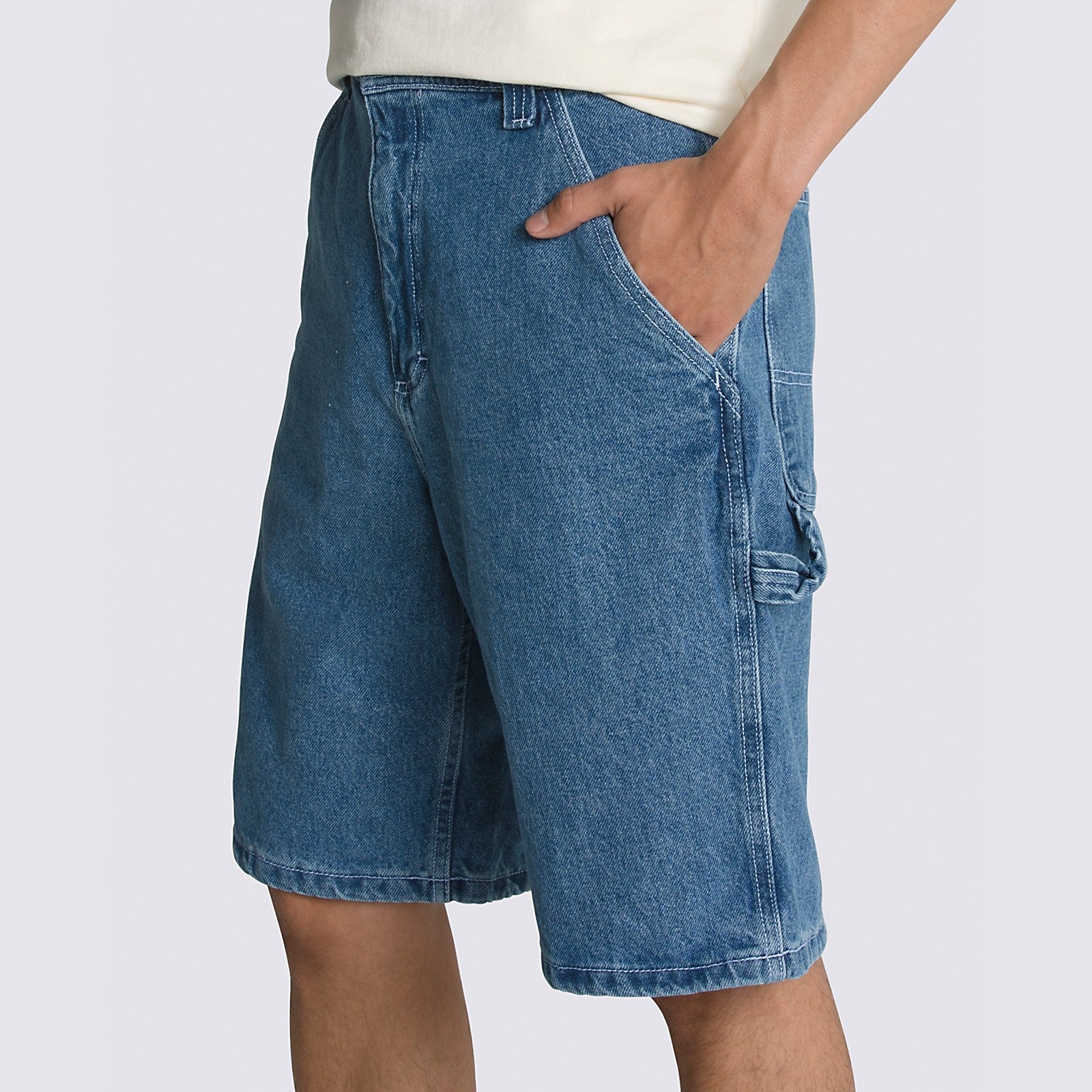 Drill Chore Loose Denim 22" Short - Stone Wash