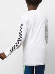 Boys Classic Checker Sun Long Sleeve Shirt - White/Black