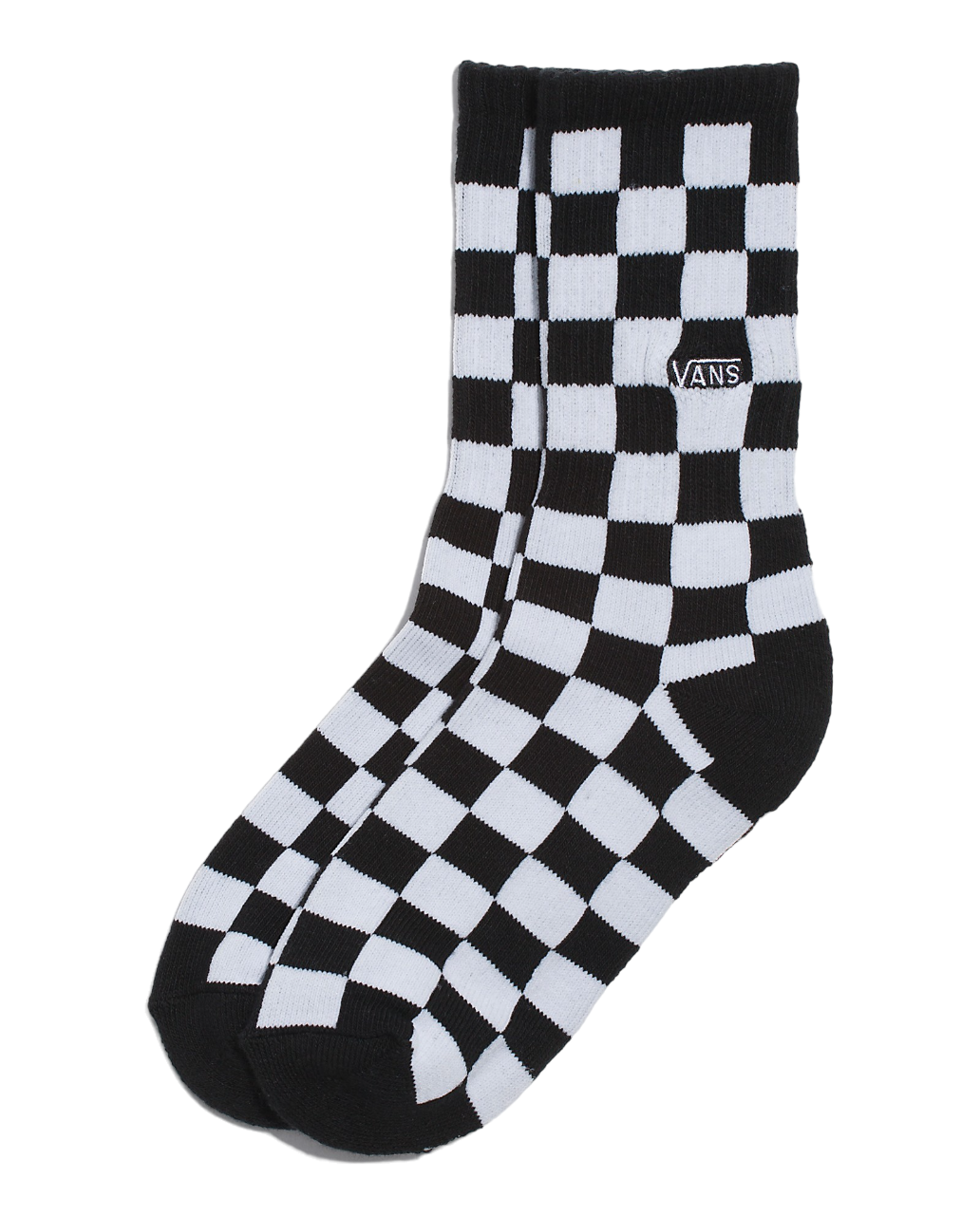 Kids Classic Checkerboard Crew Sock - Black/White 1-6