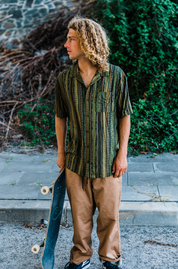 Skate Vitals Simon Bannerot Woven S/S Shirt - Dark Khaki