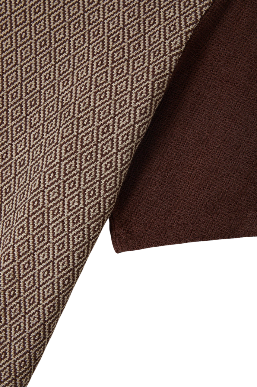 Theo Polo Jacquard - Chocolat/Blanc Cassé