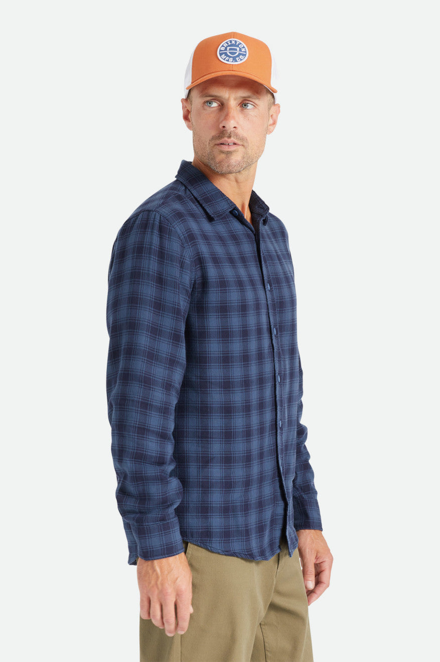 Cruz Soft Weave L/S Flannel - Moonlit Ocean/Joe Blue