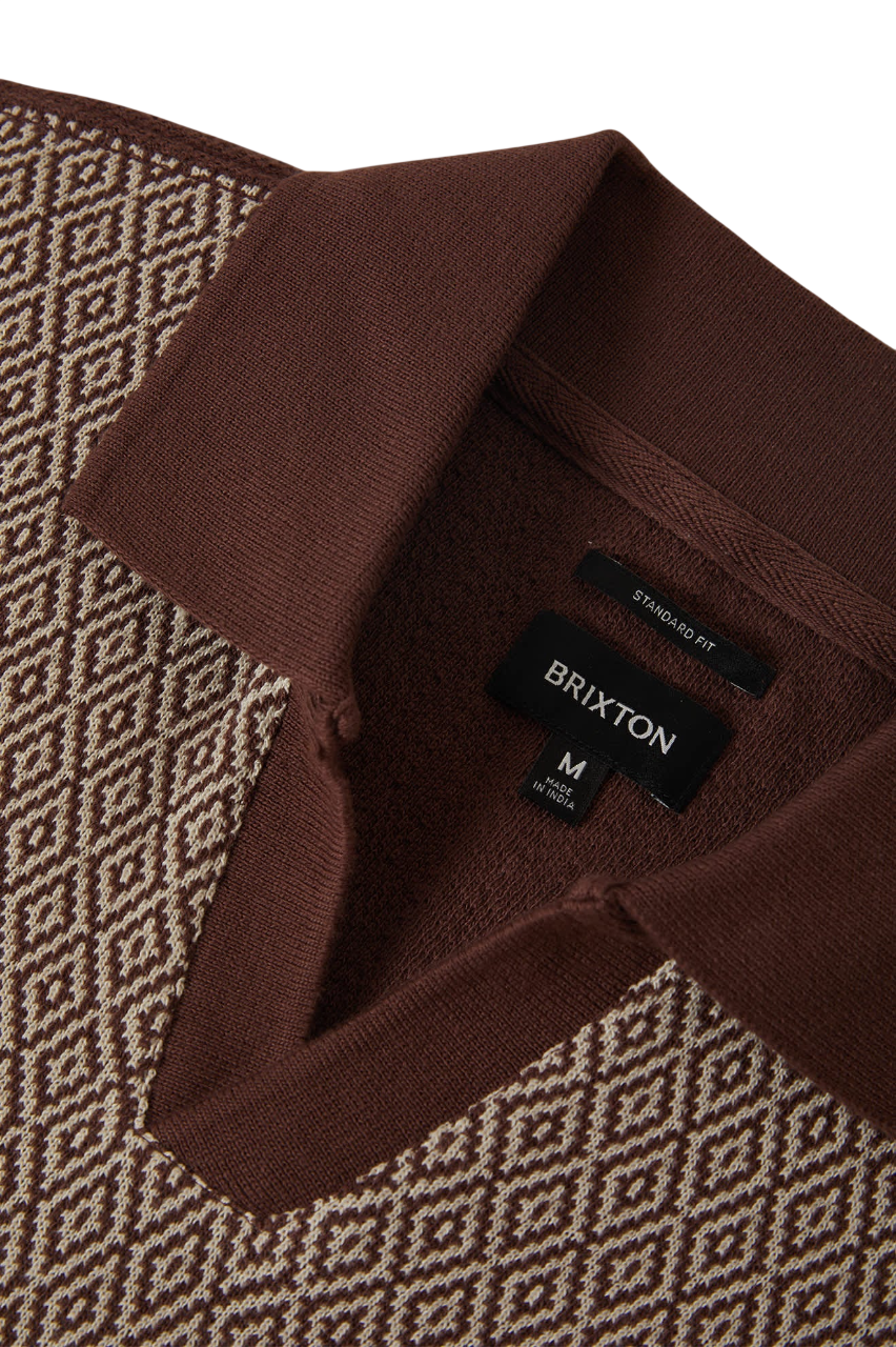 Theo Polo Jacquard - Chocolat/Blanc Cassé