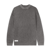 Washed Knitted Sweater - Washed Brown