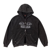 Watcher Zip Up Hood - Black Over Dye