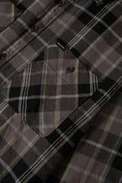 Vintage Wash L/S Flannel - Black/Charcoal Beige/Slate