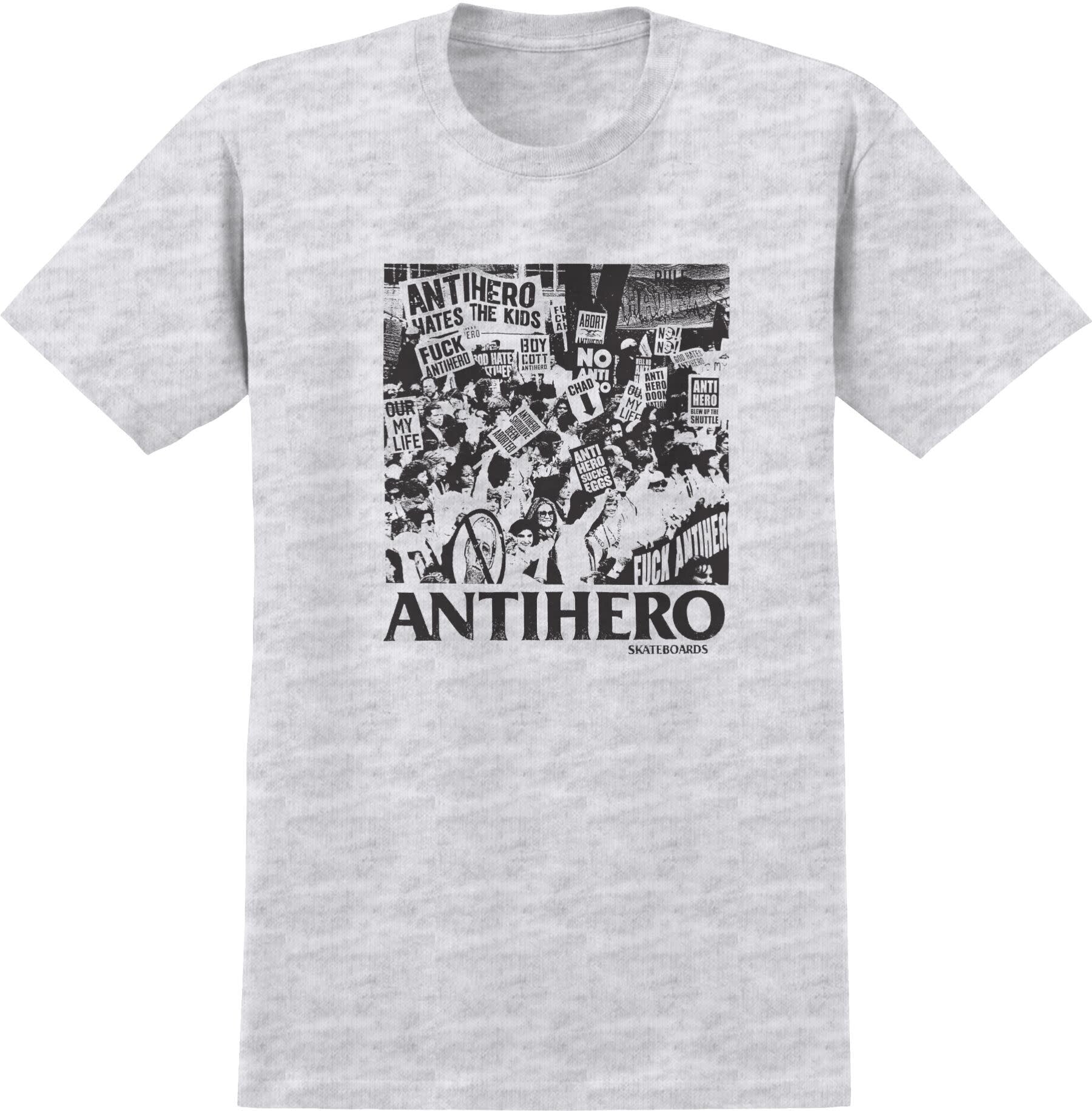 Antihero Sucks T-Shirt - Heather Grey/Black