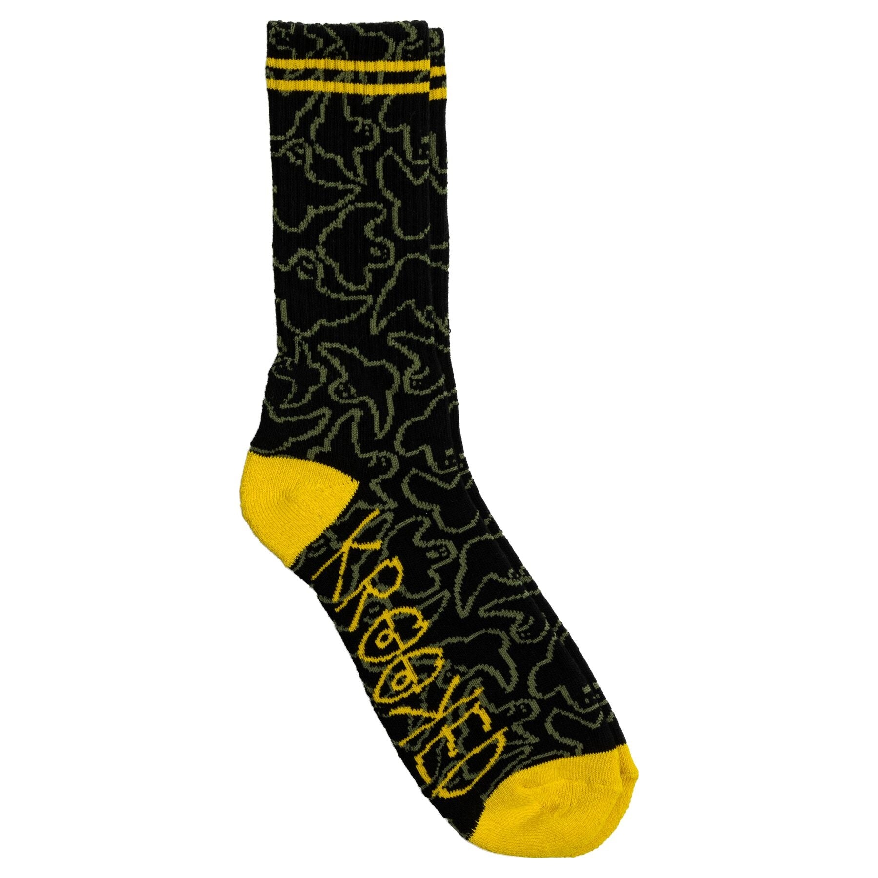 Chaussettes Multi Birds - Noir/Olive/Jaune