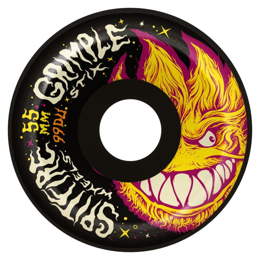 Spitfire x Grimple Stix Formula Four 99D Grimplehead Lock-In Full Black - 55mm