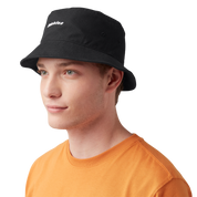 Chapeau bob en toile avec logo script - Noir (BK) 