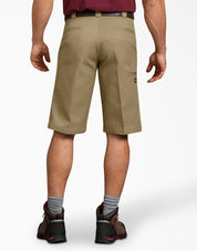 Relaxed Fit Multi-Pocket Work Shorts 13" - Military Khaki (KH)