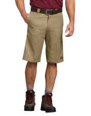 Relaxed Fit Multi-Pocket Work Shorts 13" - Military Khaki (KH)