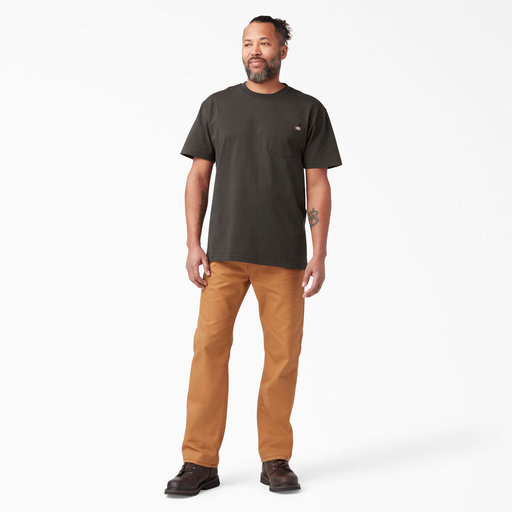 Heavyweight Short Sleeve Pocket T-Shirt - Chocolate Brown (CB)