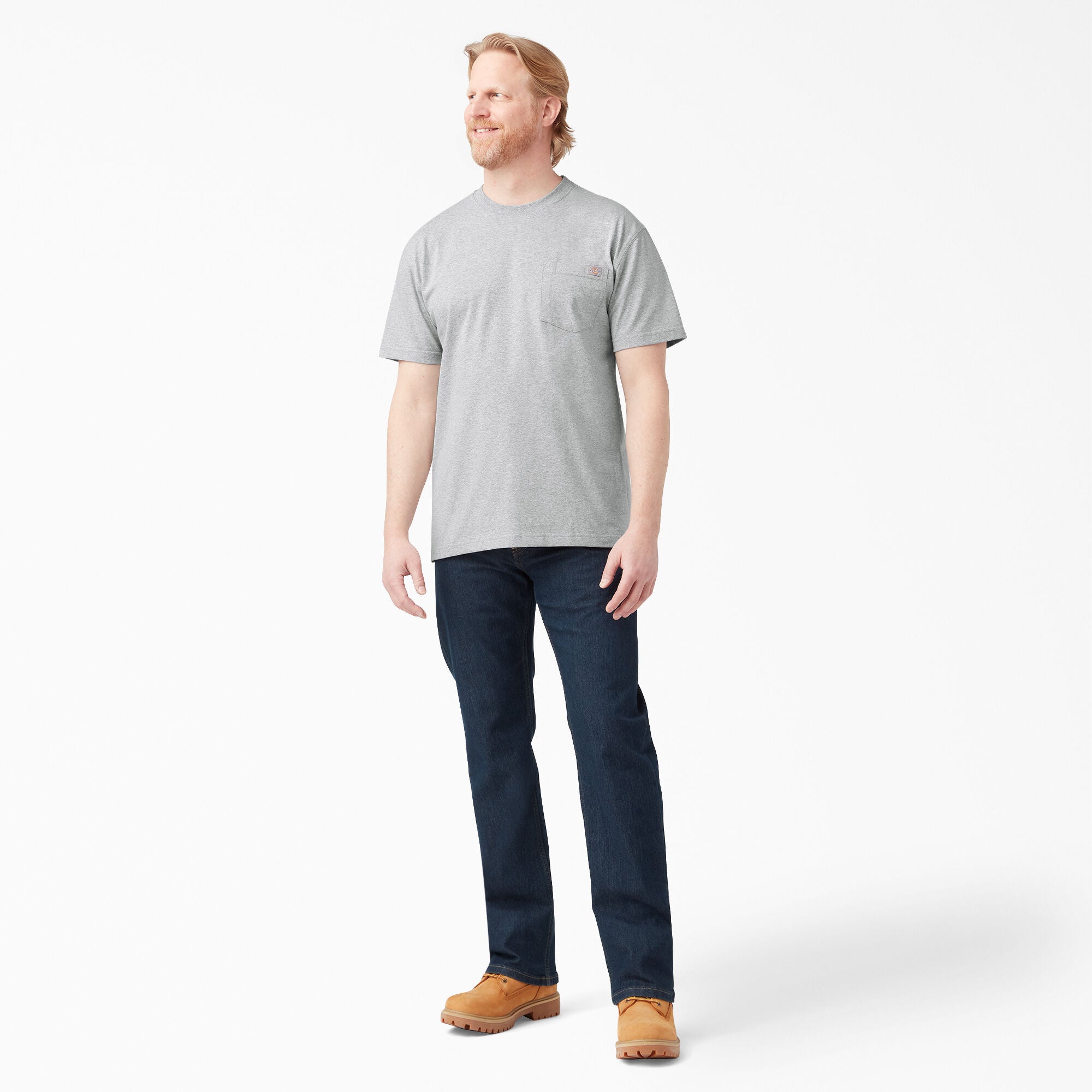 Heavyweight Short Sleeve Pocket T-Shirt - Heather Gray (HG)