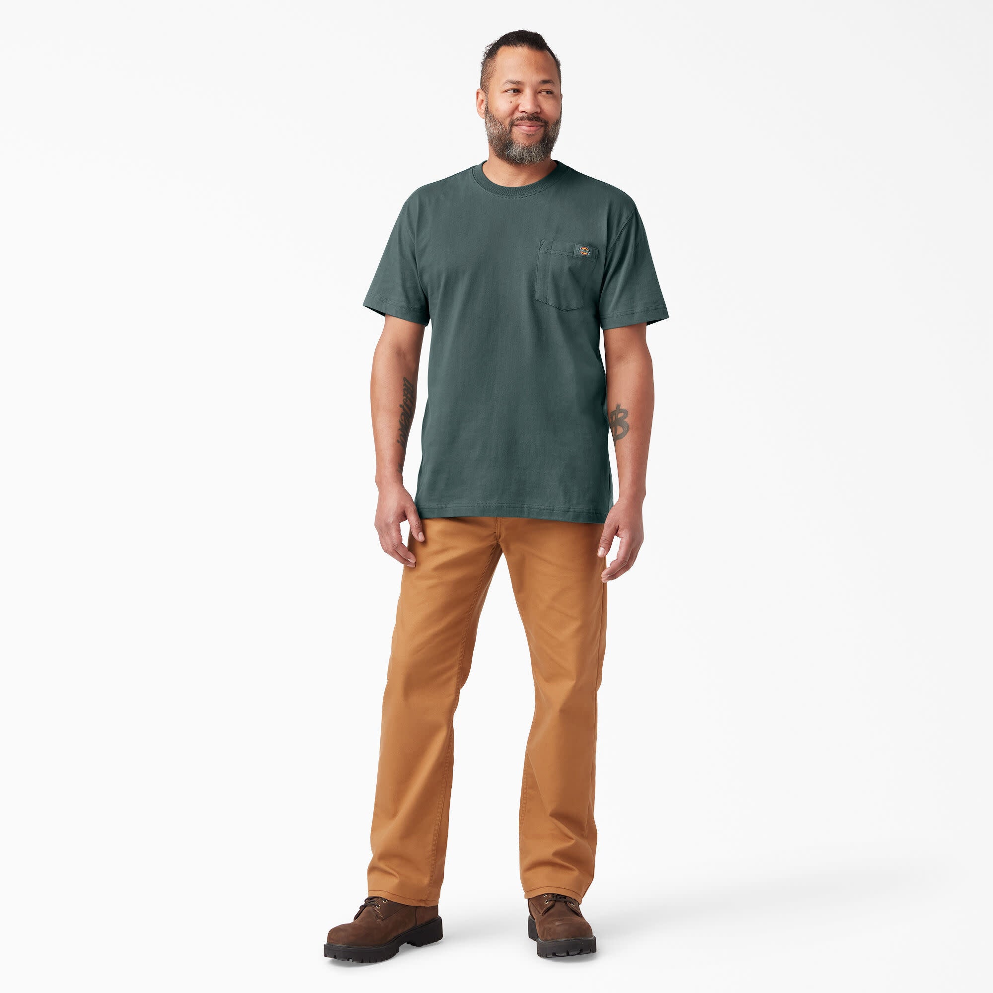 Heavyweight Short Sleeve Pocket T-Shirt - Lincoln Green (LN)