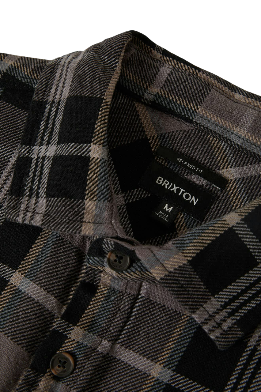 Vintage Wash Flannel - Black/Charcoal Beige/Slate