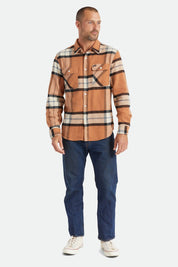 Bowery L/S Flannel - Mocha Plaid