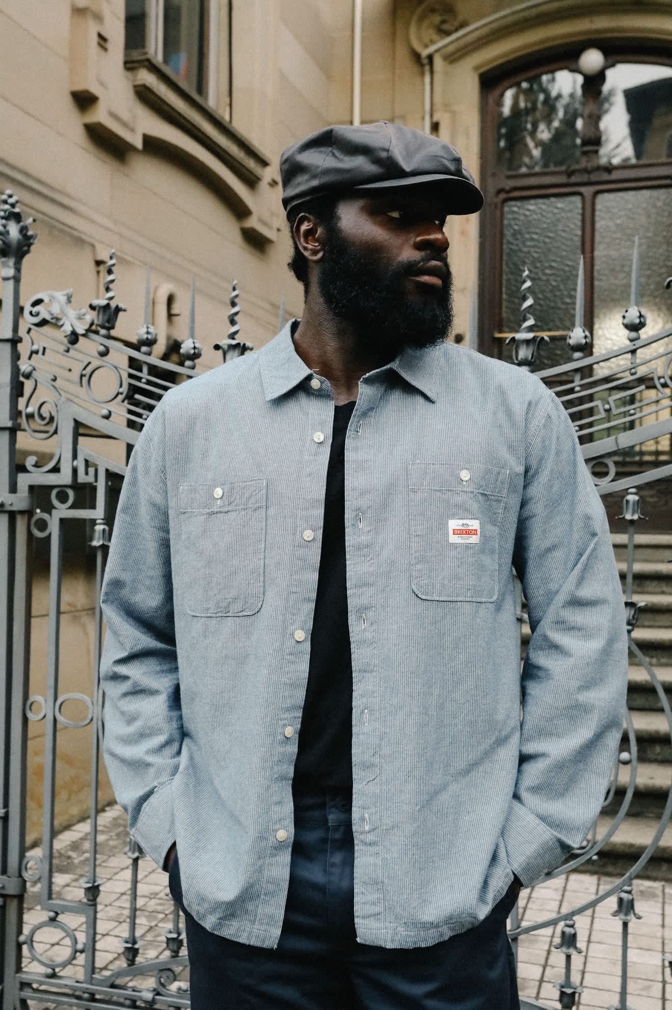 Trademark Shirt - Blue Chambray Micro Stripe