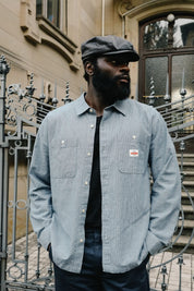 Trademark Shirt - Blue Chambray Micro Stripe