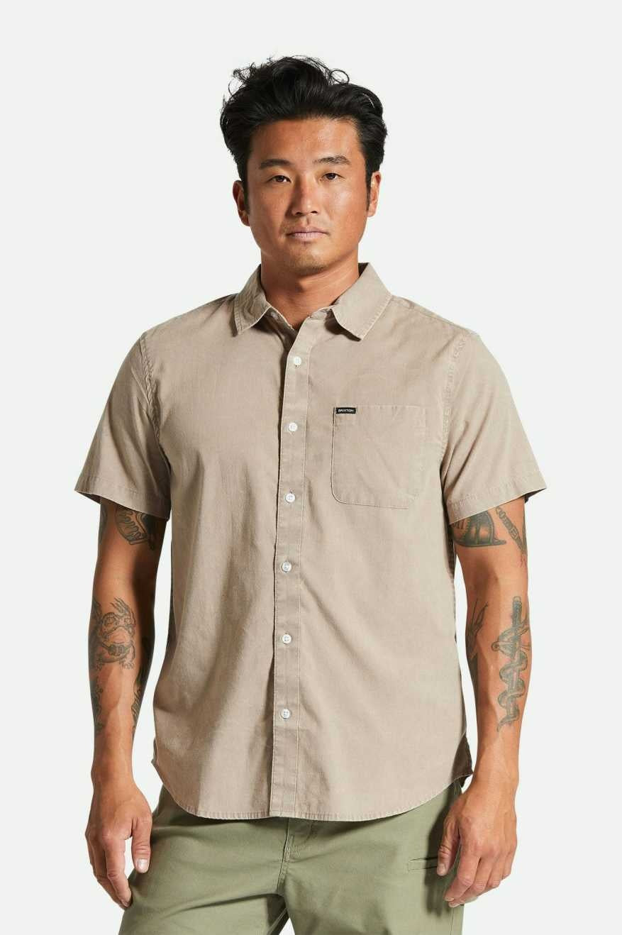 Charter Sol Wash S/S Woven Shirt - Cinder Grey Sol Wash