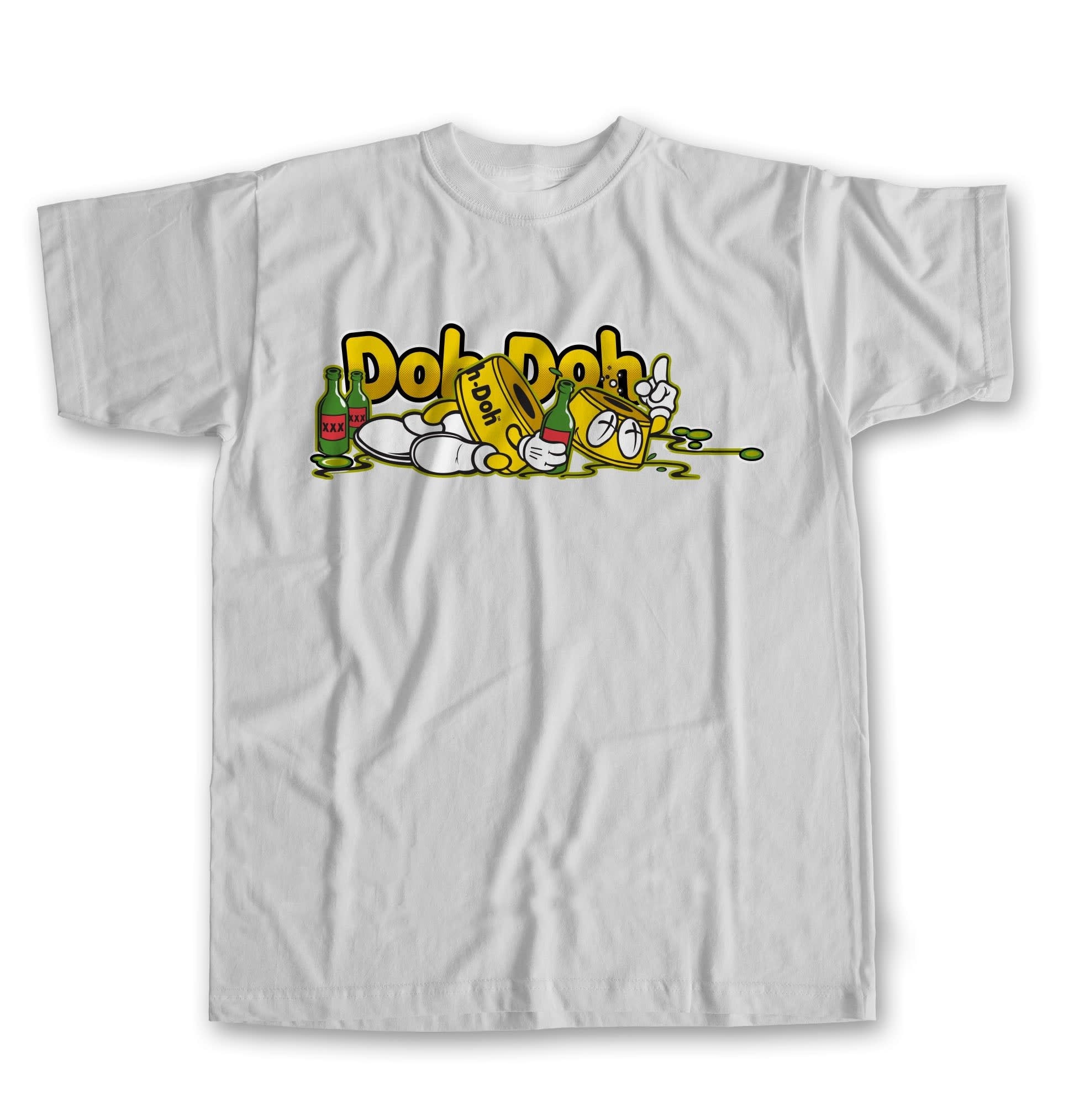 T-shirt Doh Doh avec logo jaune - Blanc