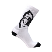 Ying Yang Butterfly Psocks - White