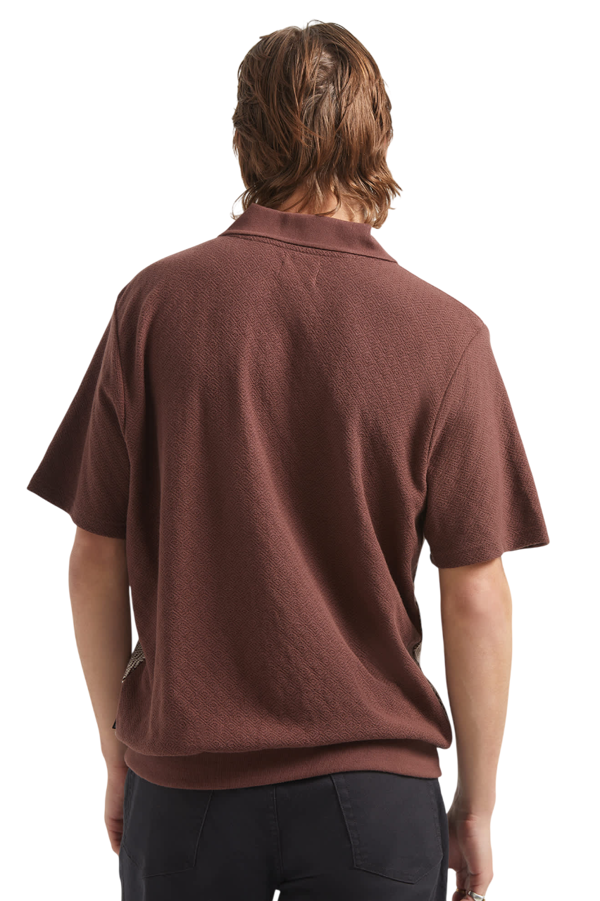 Theo Polo Jacquard - Chocolat/Blanc Cassé