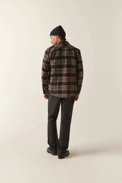 Bowery Flannel - Black/Red Earth
