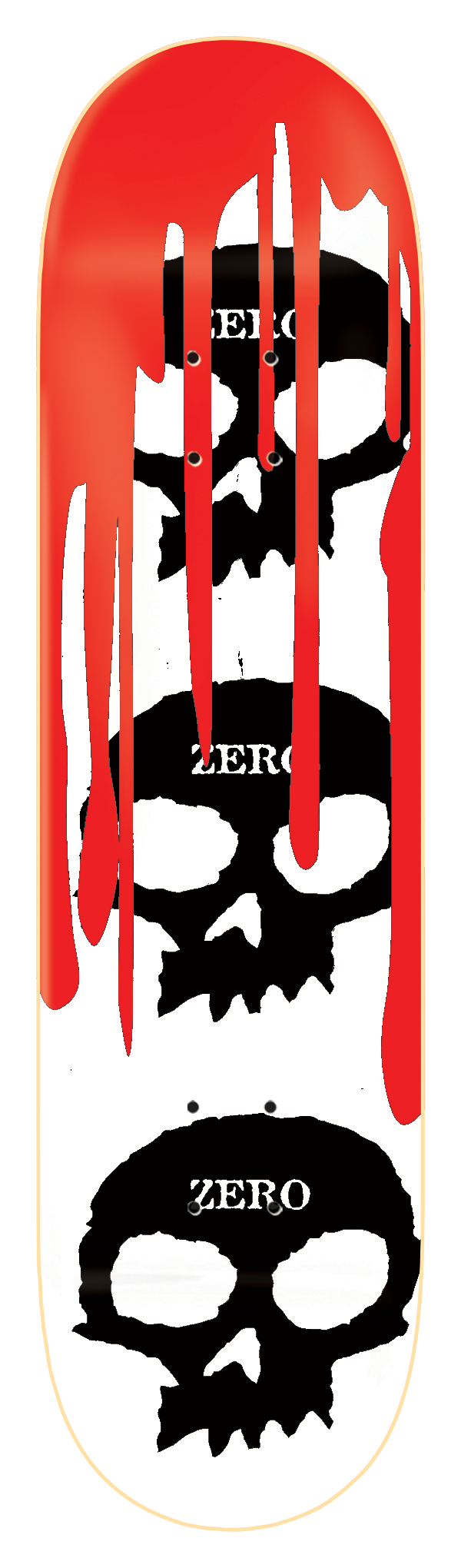 3 Skull Blood Deck - White