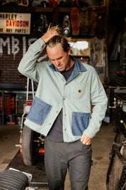 Assembly Reversible Chore Jacket - Indigo/Pine Needle/Whitecap